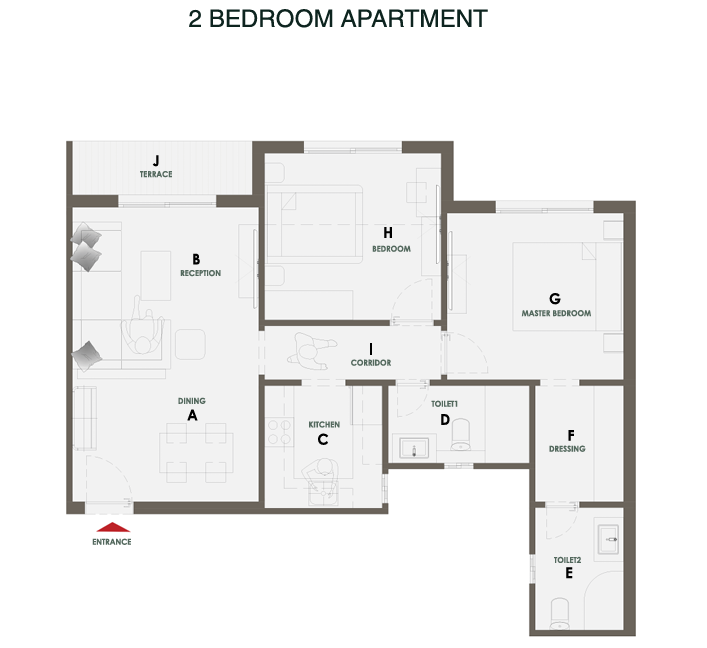 Floor plan for apartment at Eelaf Residence