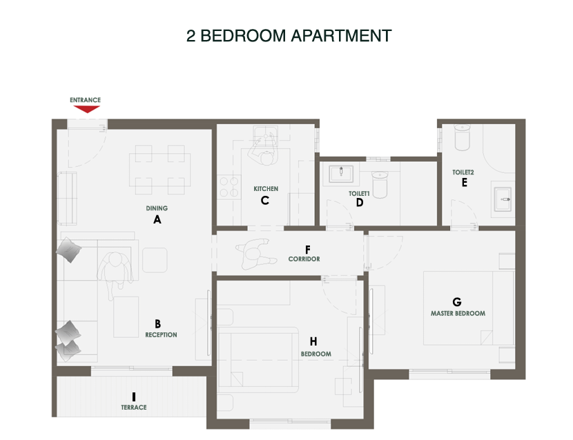 Floor plan for apartment at Ri8
