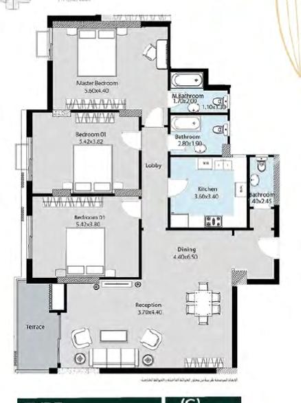 Floor plan for apartment at Oro New capital