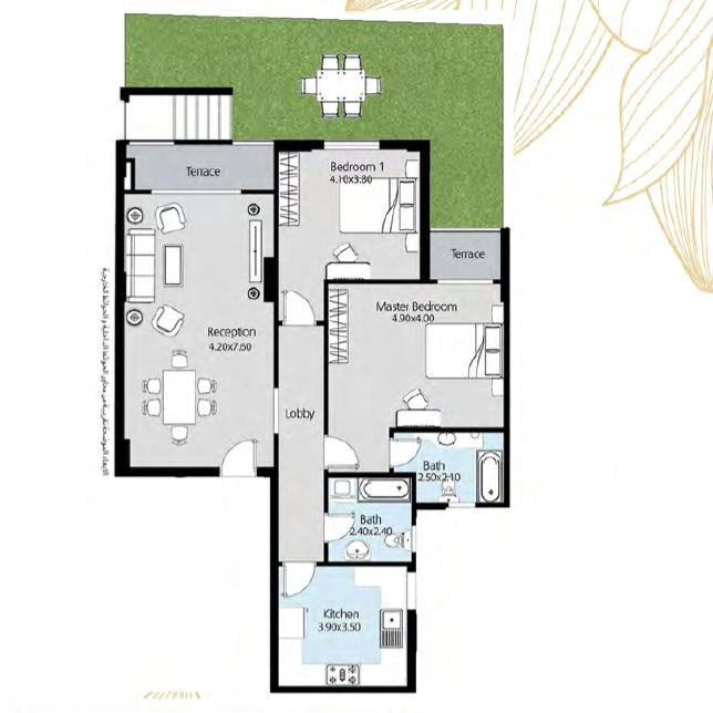 Floor plan for apartment at Oro New capital
