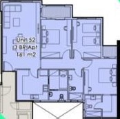 Floor plan for apartment at Ivoire West