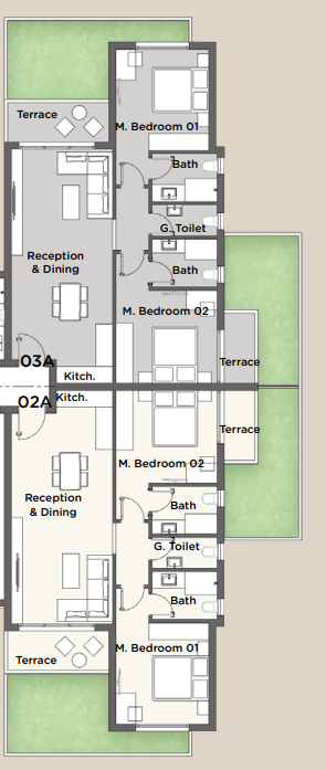 Floor plan for penthouse at Badya