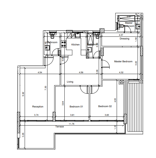 Floor plan for apartment at Scenario