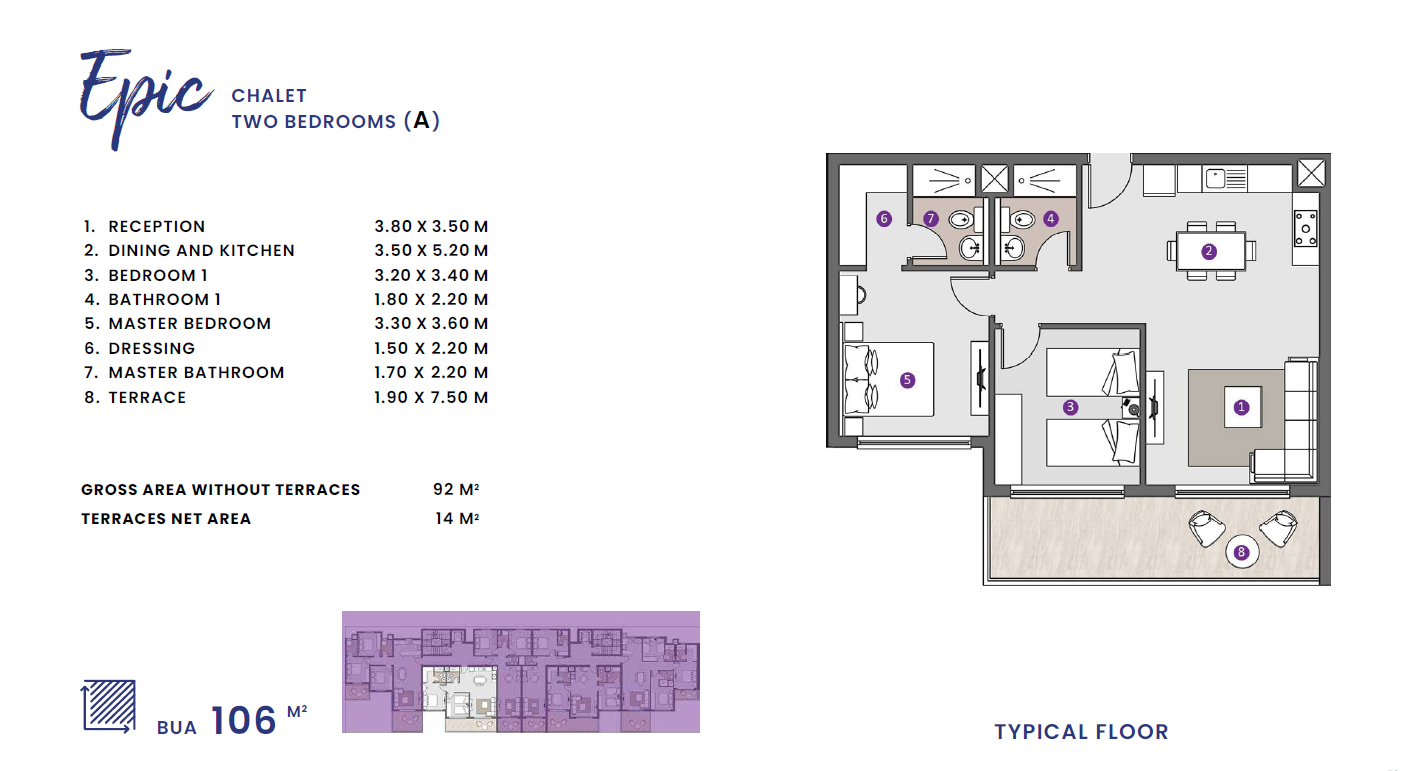 Floor plan for chalet at D.O.S.E
