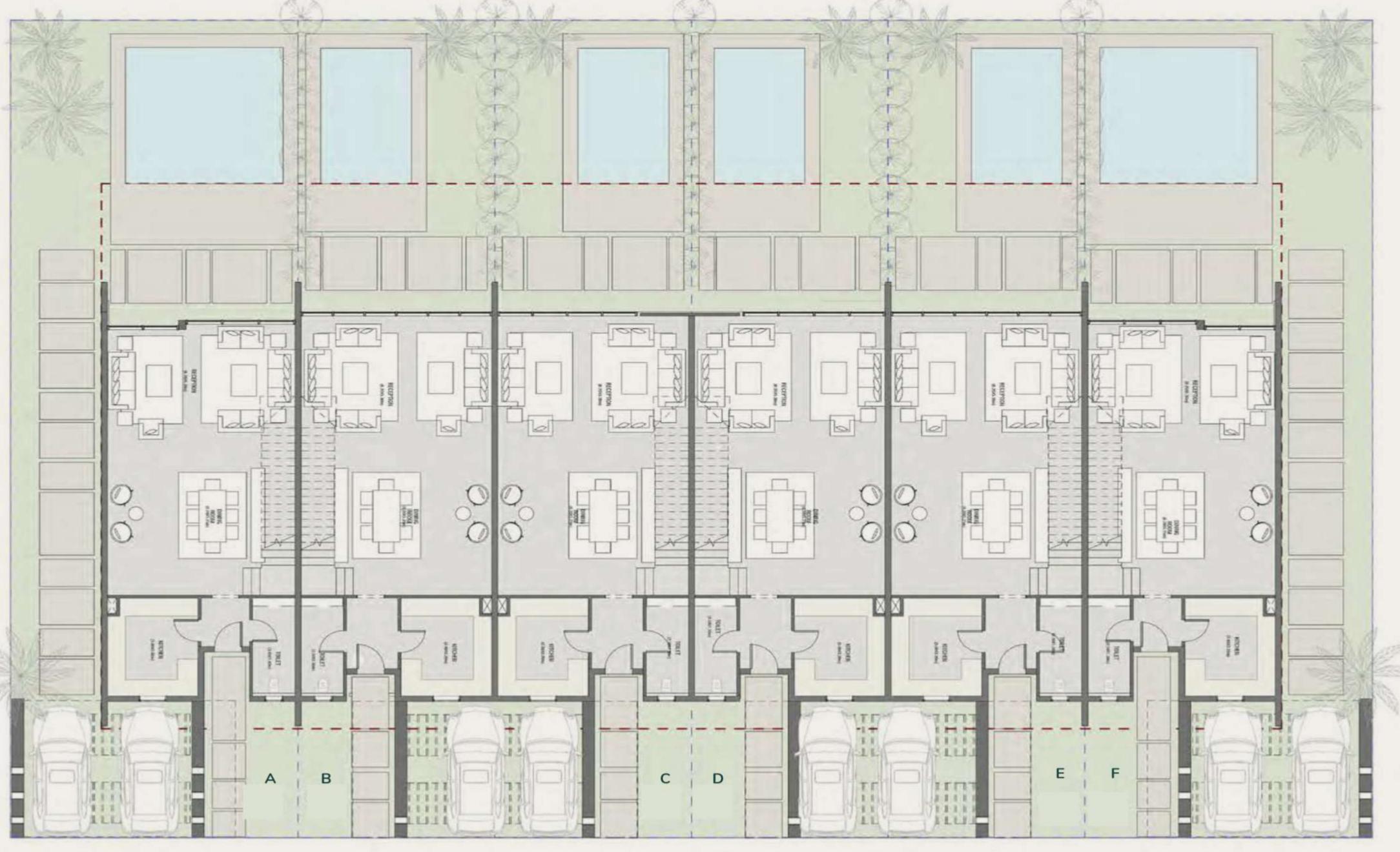 Floor plan for townhouse at Saada