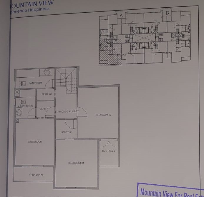 Floor plan for duplex at Aliva Mountain View Mostakbal City