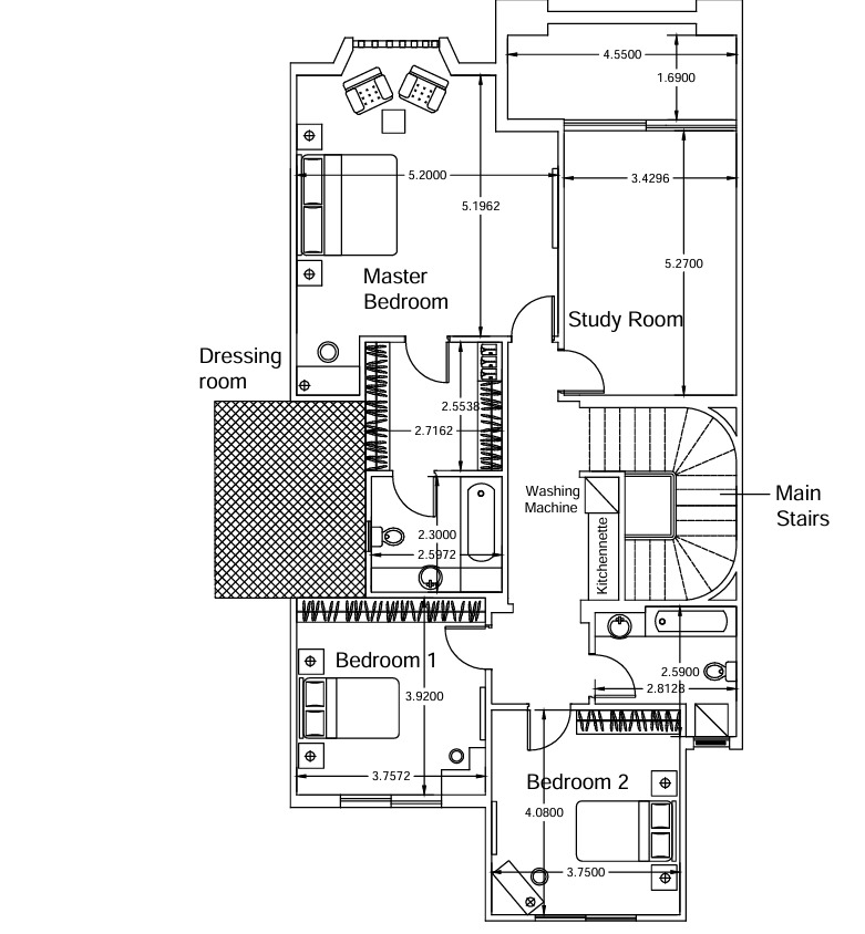 Floor plan for townhouse at La Terra