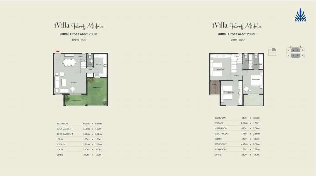 Floor plan for duplex at Aliva Mountain View Mostakbal City