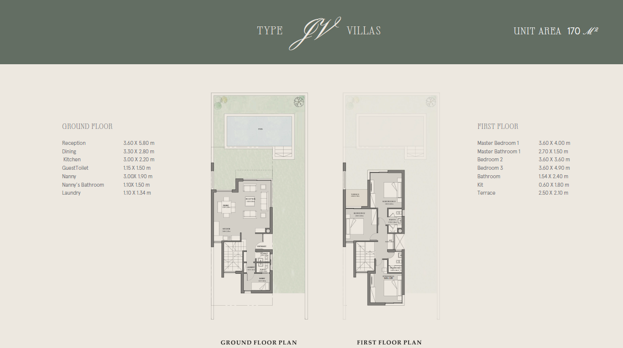 Floor plan for villa at Marsa Baghush