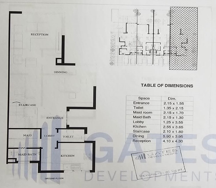 Floor plan for townhouse at Lugar