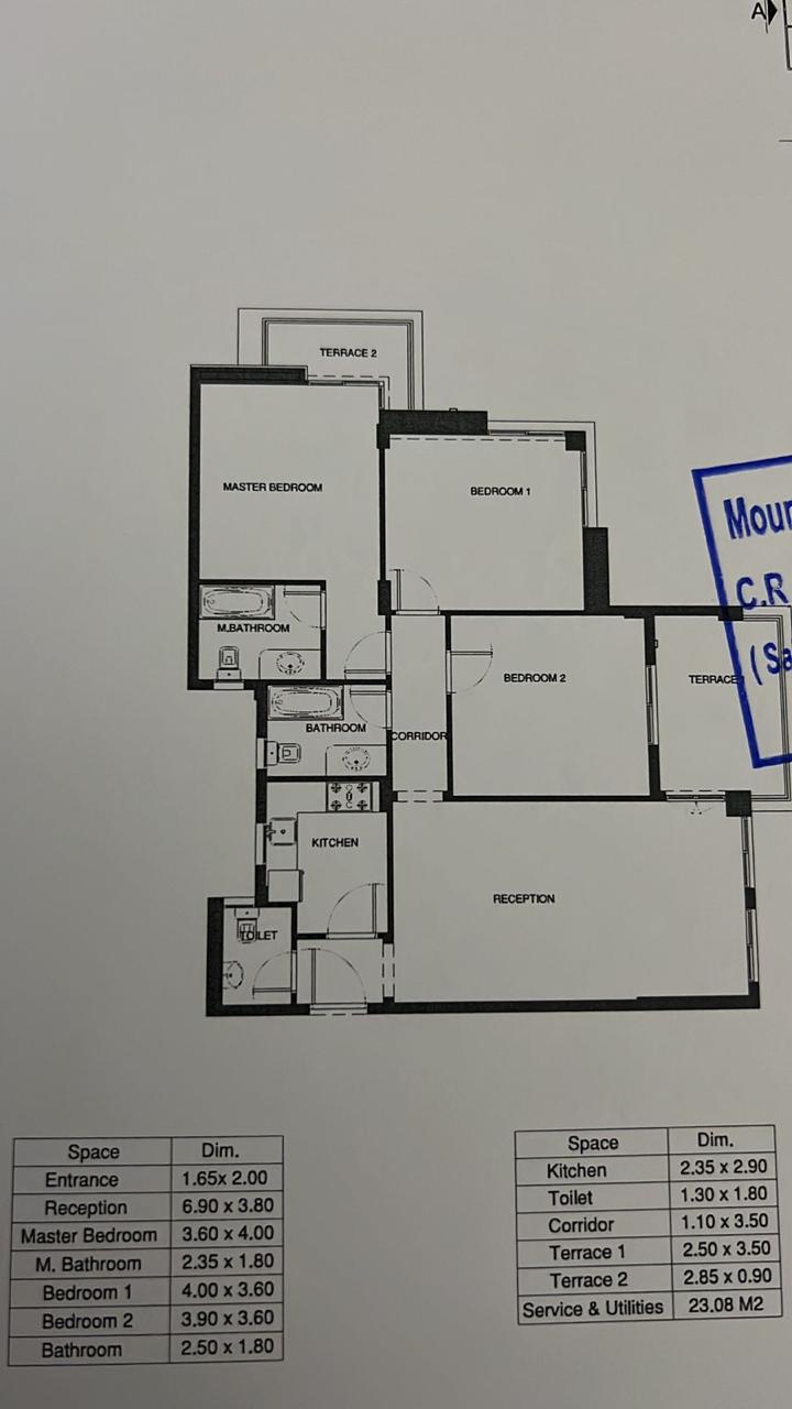 Floor plan for apartment at Mountain View iCity October