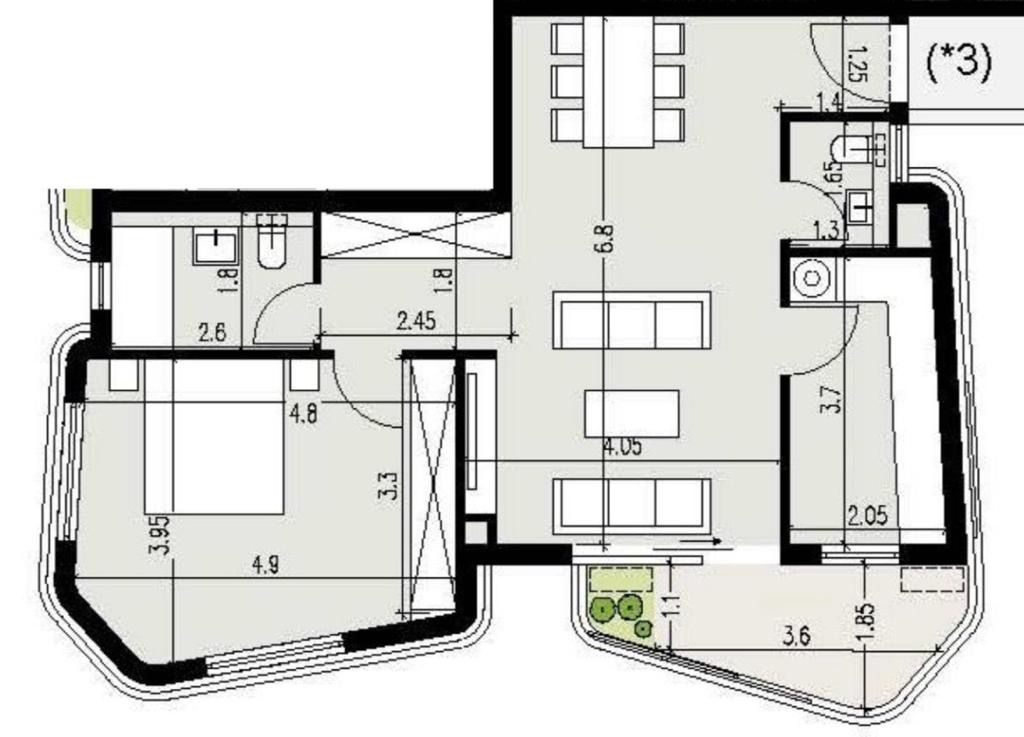 Floor plan for apartment at Badya