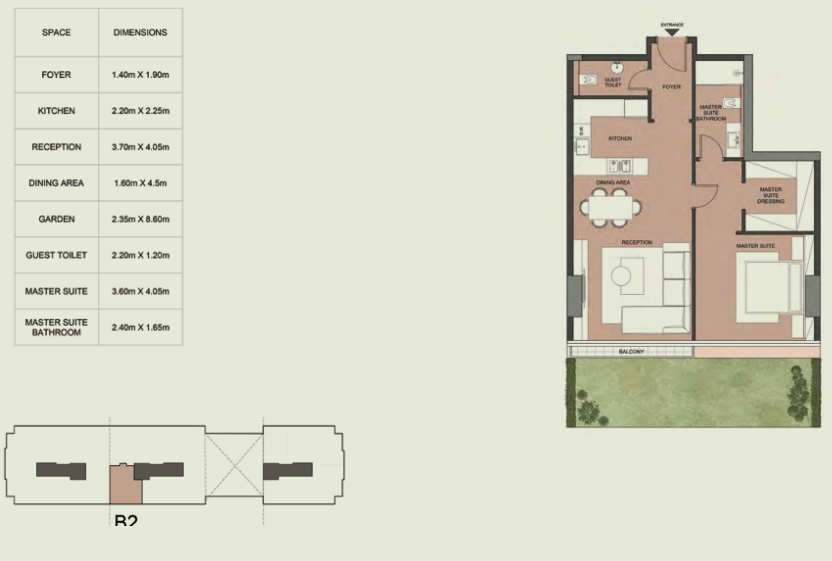 Floor plan for apartment at Edge