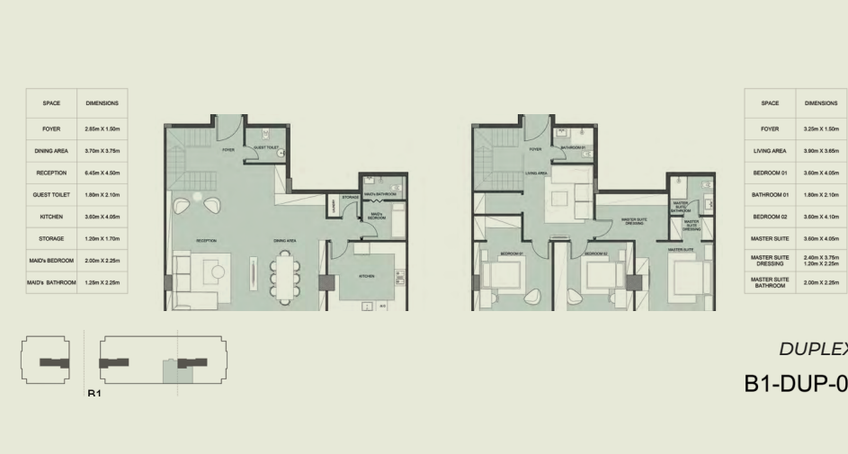 Floor plan for duplex at Edge