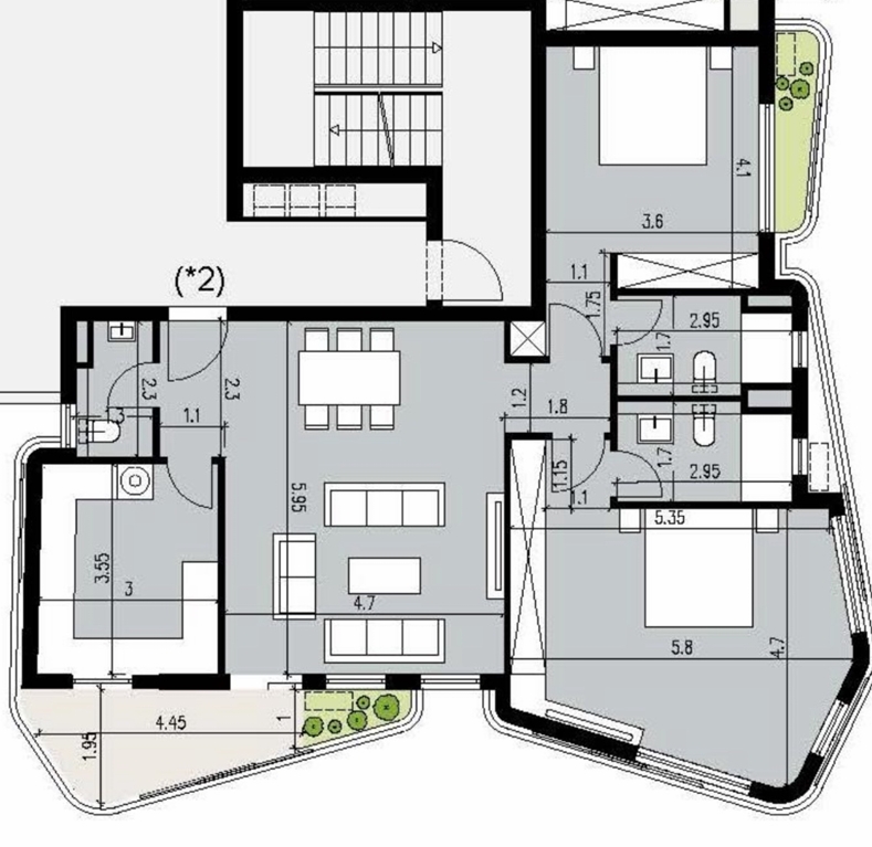 Floor plan for apartment at Badya