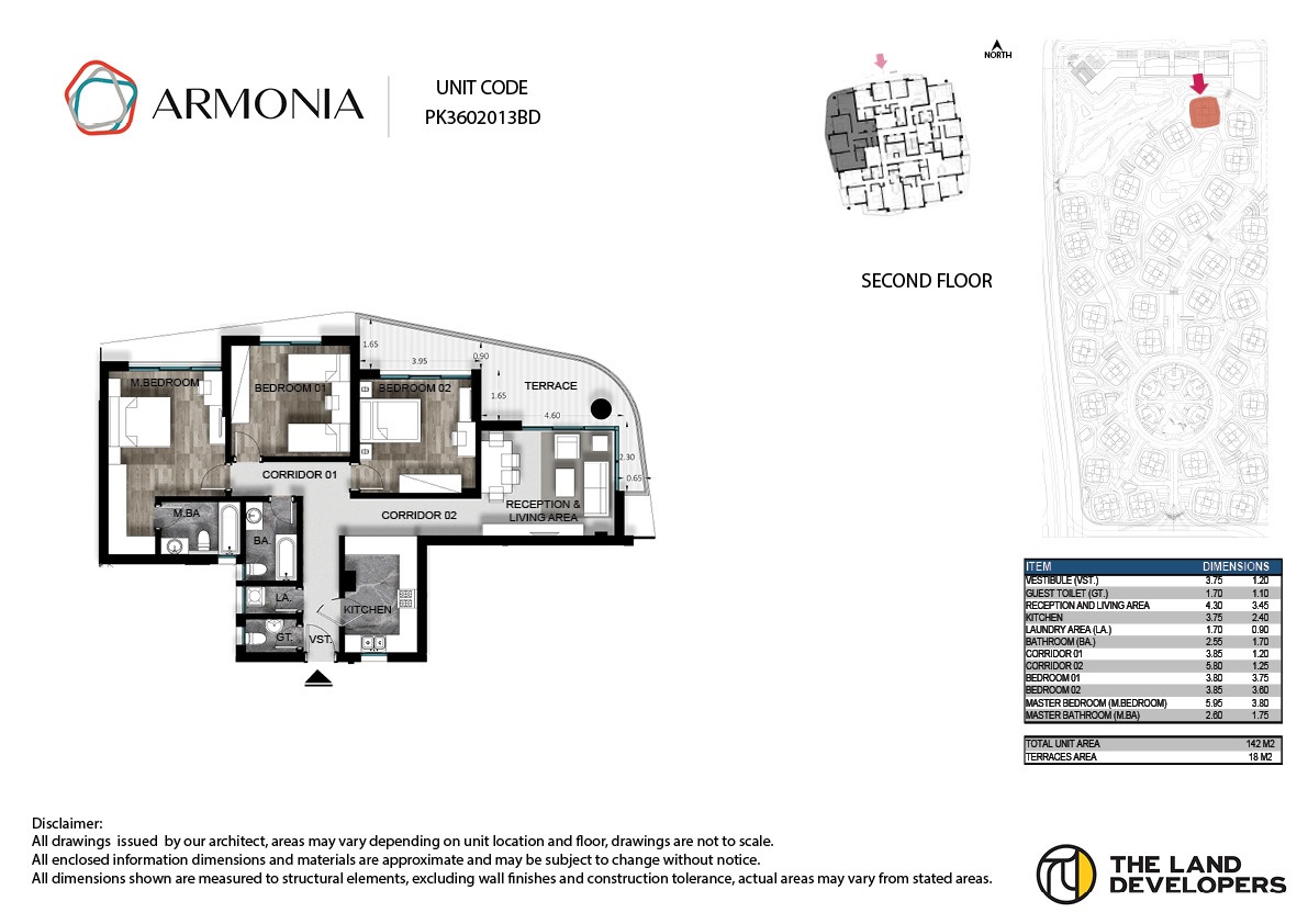 Floor plan for apartment at Armonia