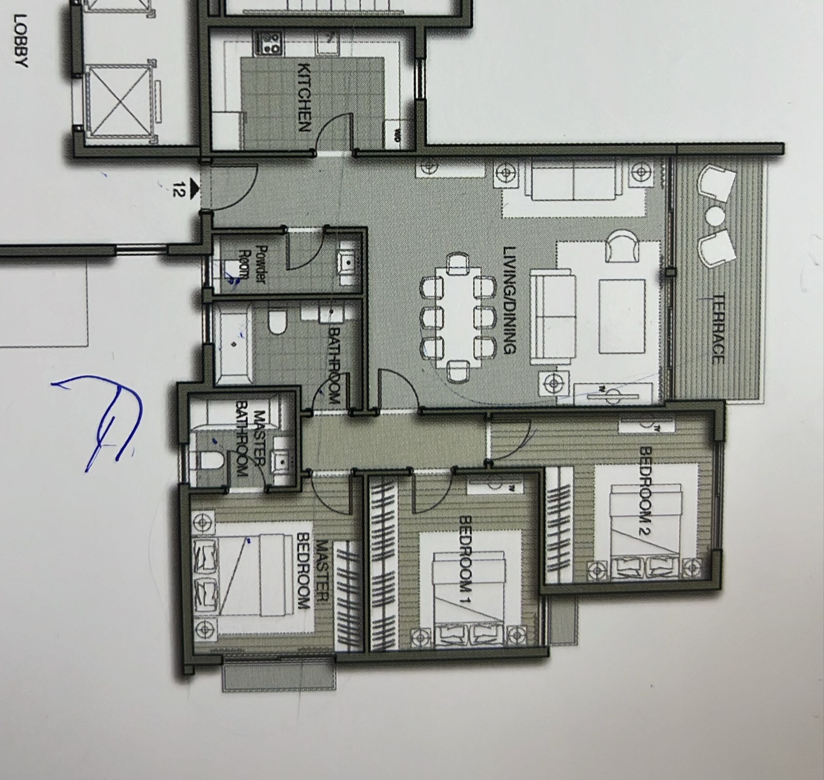 Floor plan for apartment at Noor Capital Gardens