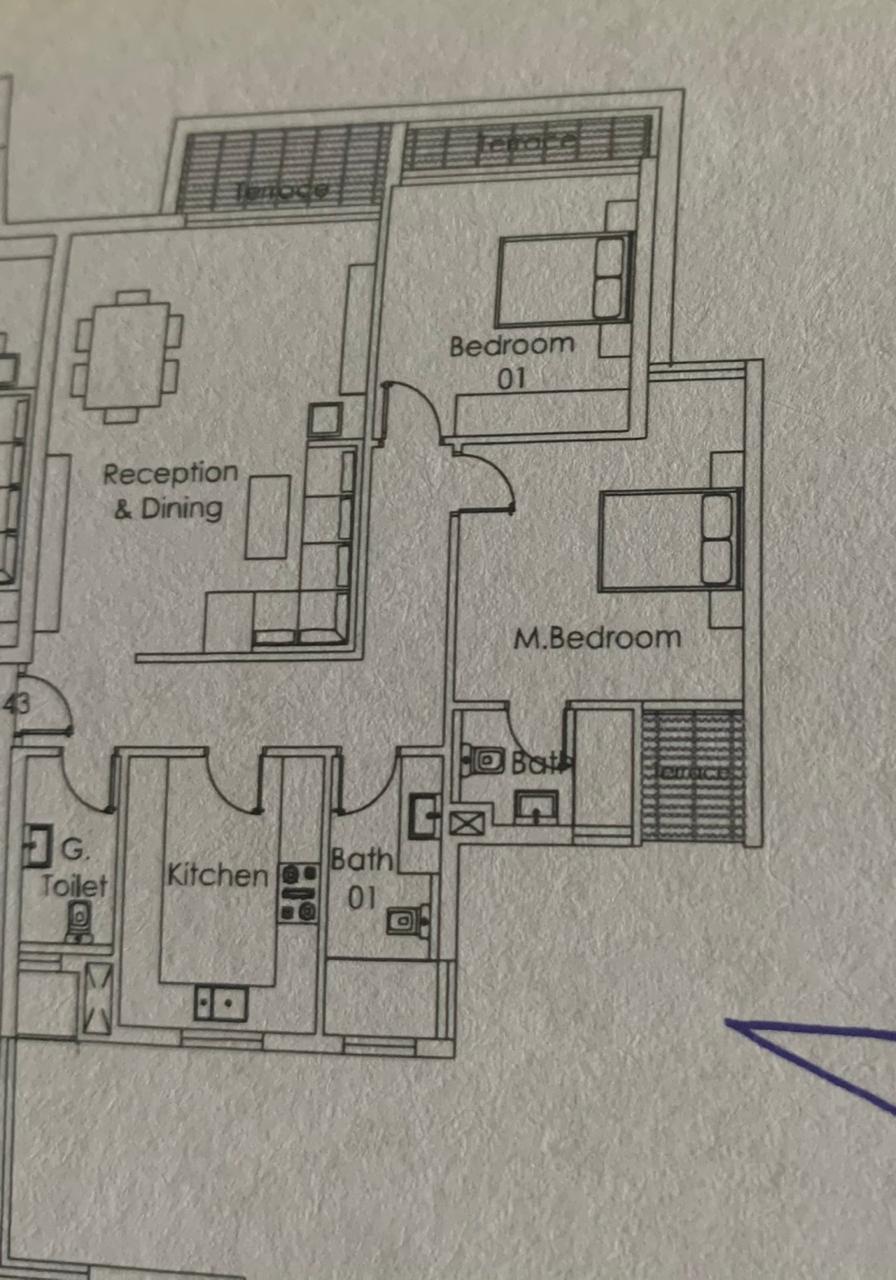 Floor plan for apartment at Palm Hills New Cairo