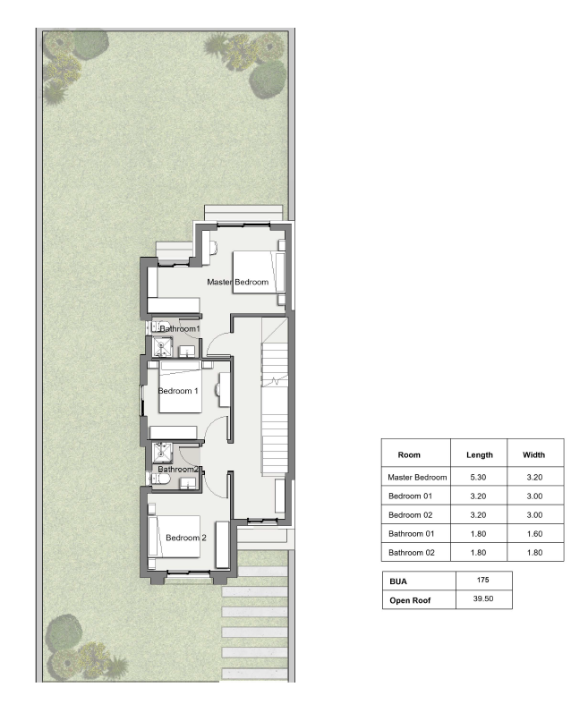 Floor plan for villa at The Butterfly