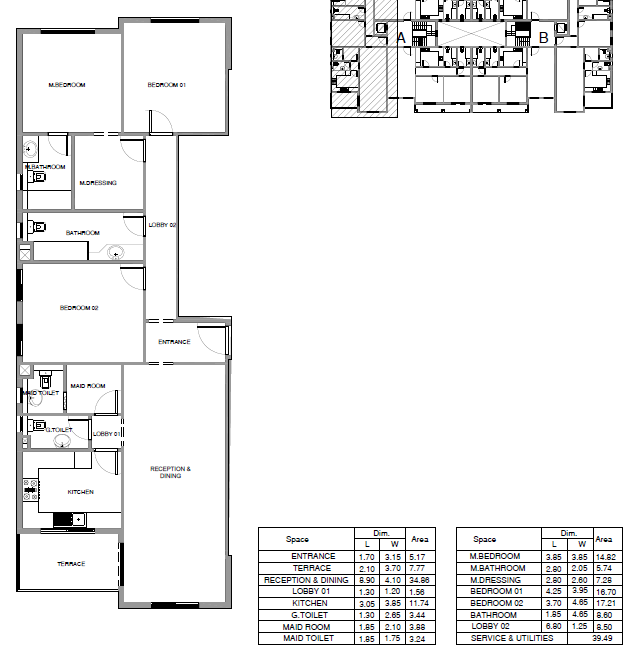 Floor plan for villa at Aliva Mountain View Mostakbal City