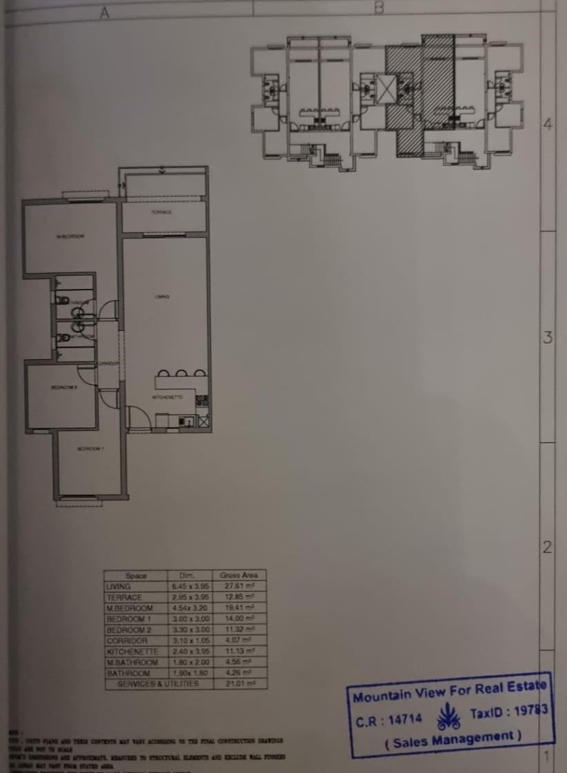 Floor plan for chalet at Evia Mountain View