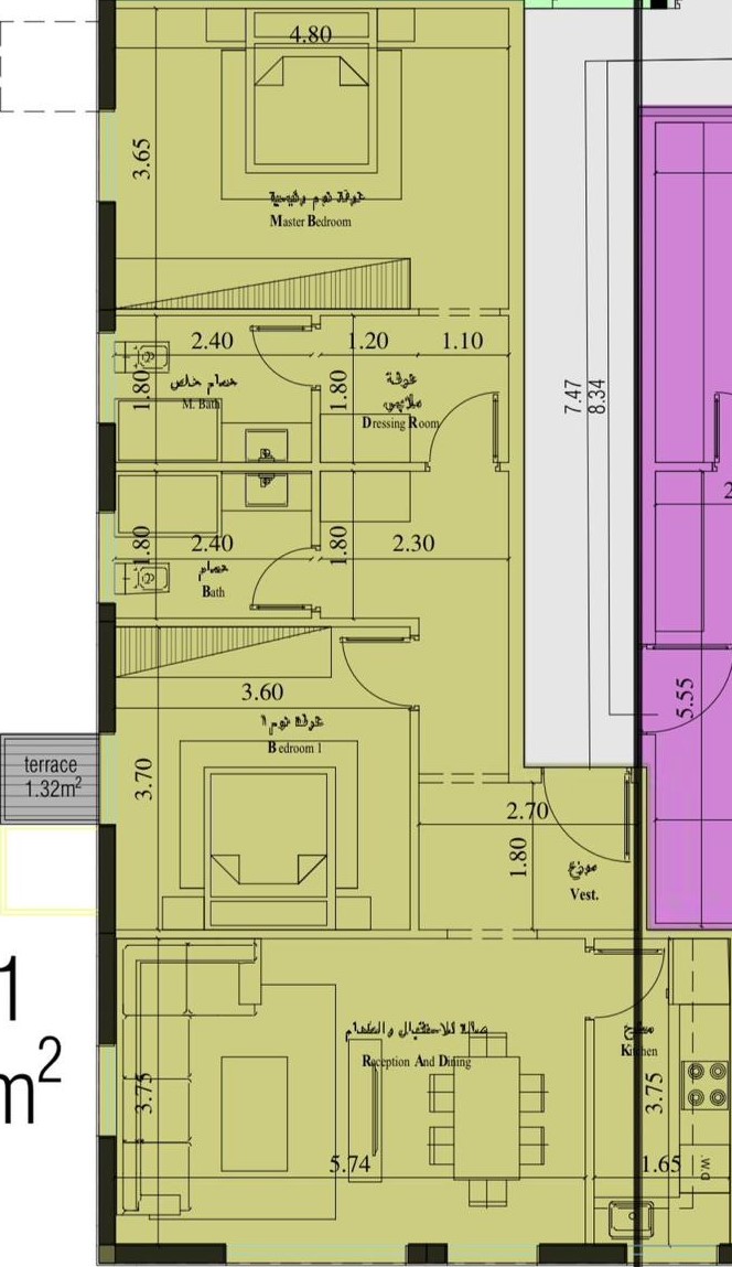 Floor plan for apartment at Sky Ramp