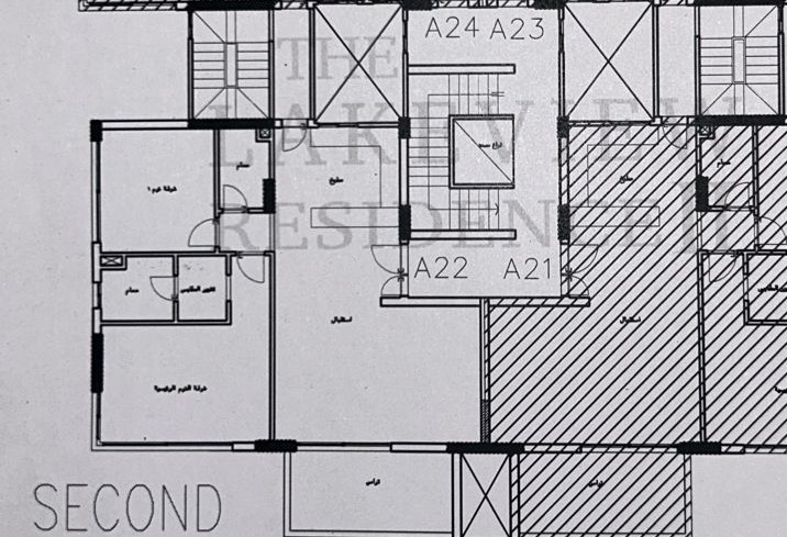 Floor plan for apartment at Lake view Residence 2