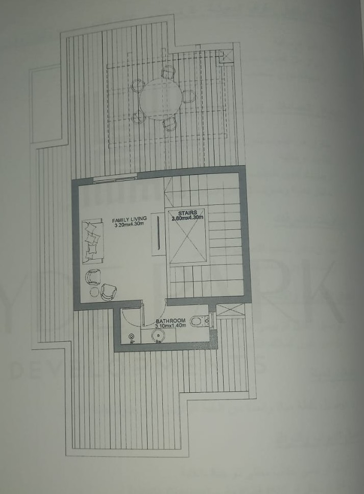 Floor plan for townhouse at Hyde Park