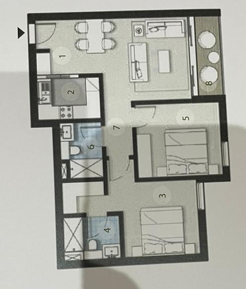 Floor plan for apartment at ZED