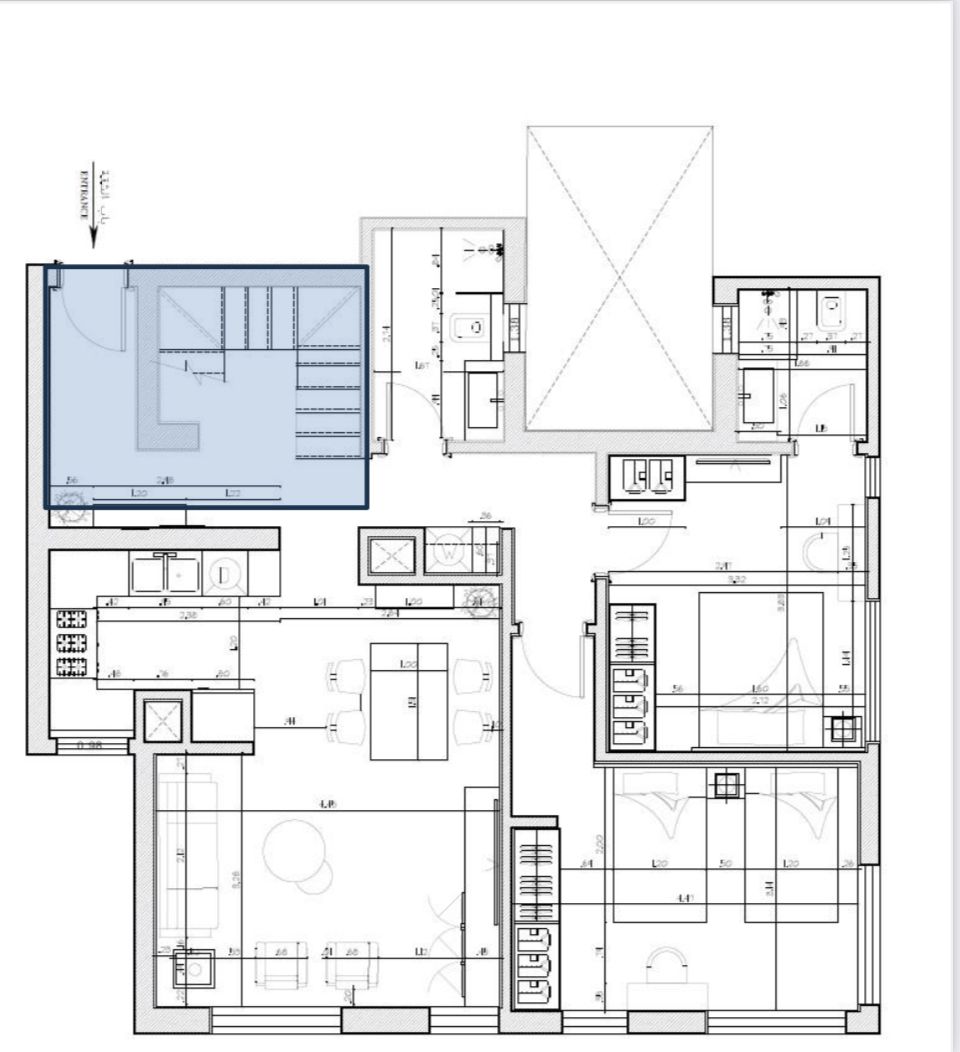 Floor plan for penthouse at Trio