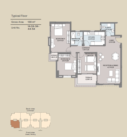 Floor plan for apartment at Westview Residence