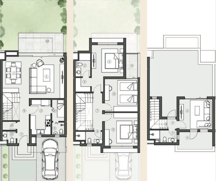 Floor plan for townhouse at Swan Lake West