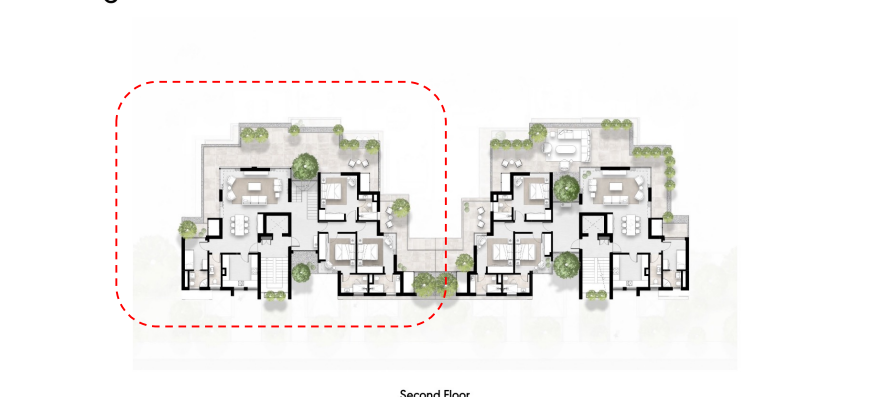 Floor plan for penthouse at Solana