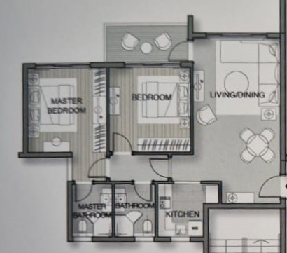 Floor plan for apartment at Noor Capital Gardens