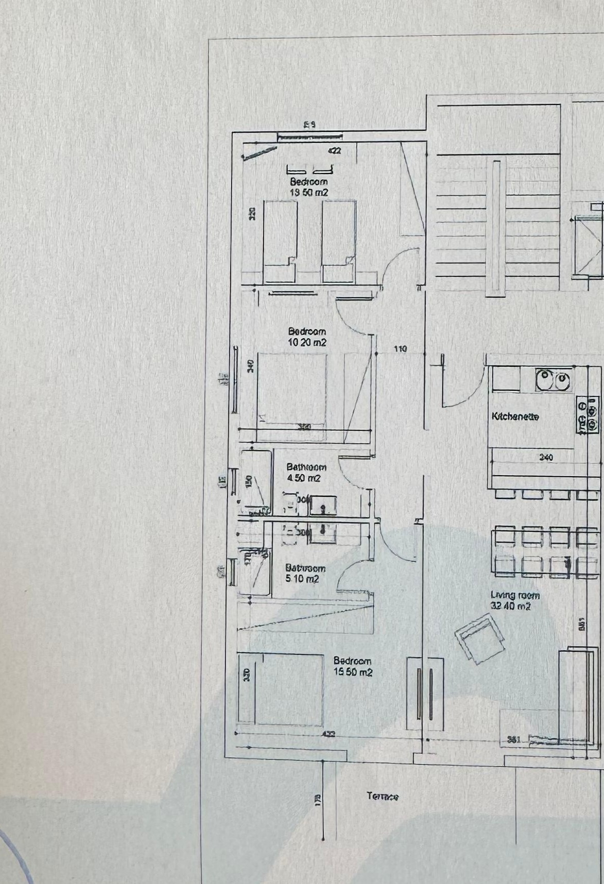Floor plan for chalet at Fouka Bay
