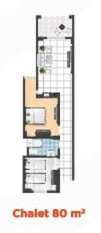 Floor plan for chalet at Cape Bay Blumar Lasirena