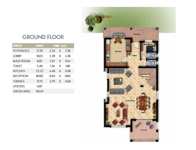 Floor plan for villa at Mountain View October Park
