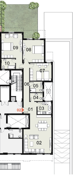 Floor plan for apartment at Mazarine