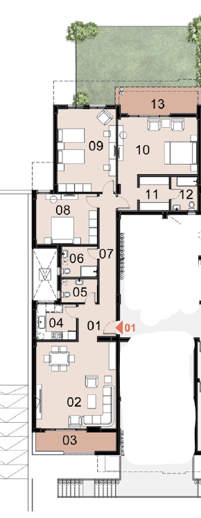 Floor plan for apartment at Mazarine