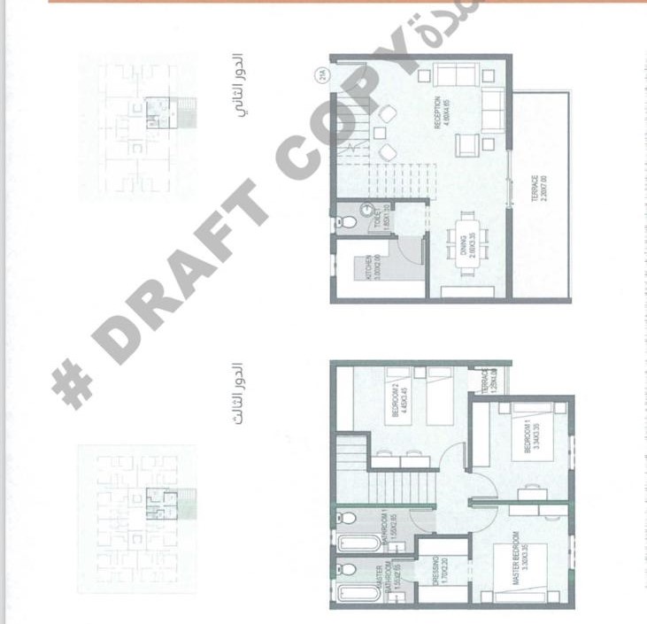 Floor plan for duplex at Sarai
