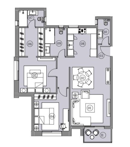 Floor plan for apartment at HAPTown