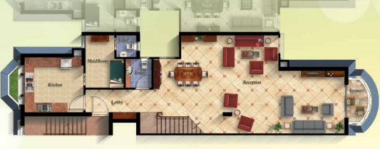 Floor plan for villa at Mountain View October Park