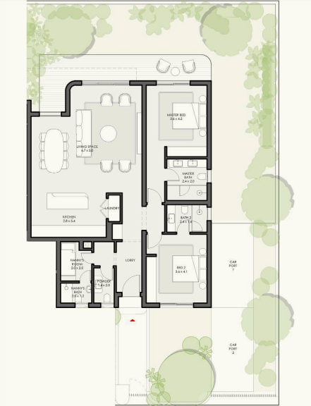 Floor plan for apartment at Crescent Walk