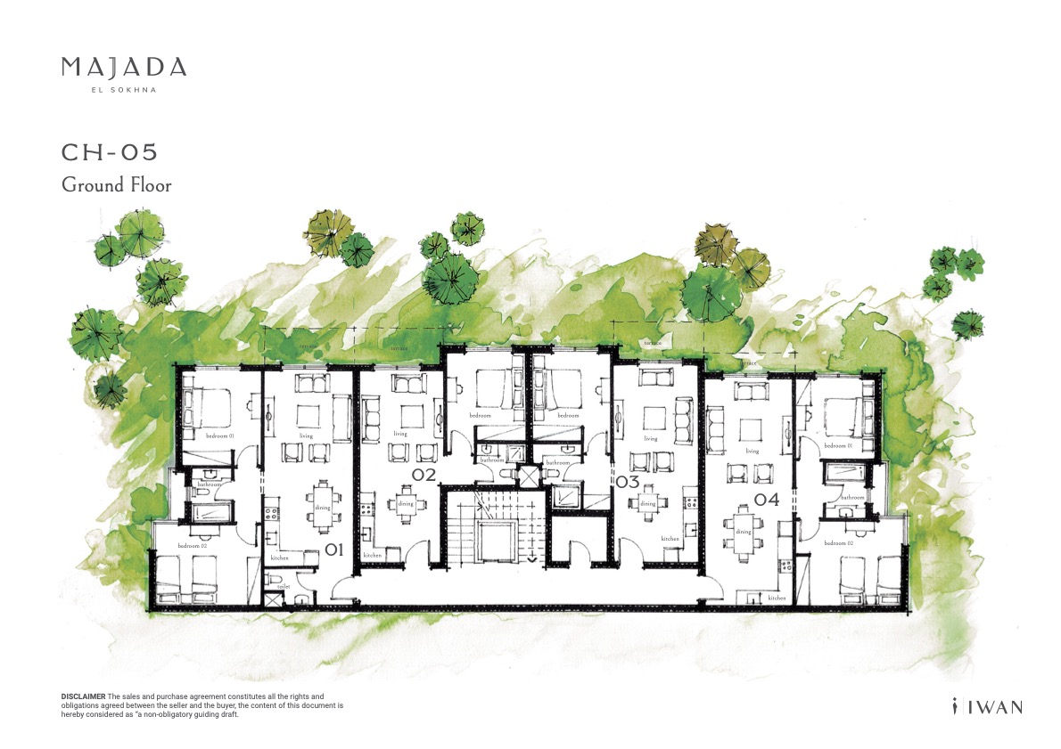 Floor plan for chalet at Majada Iwan
