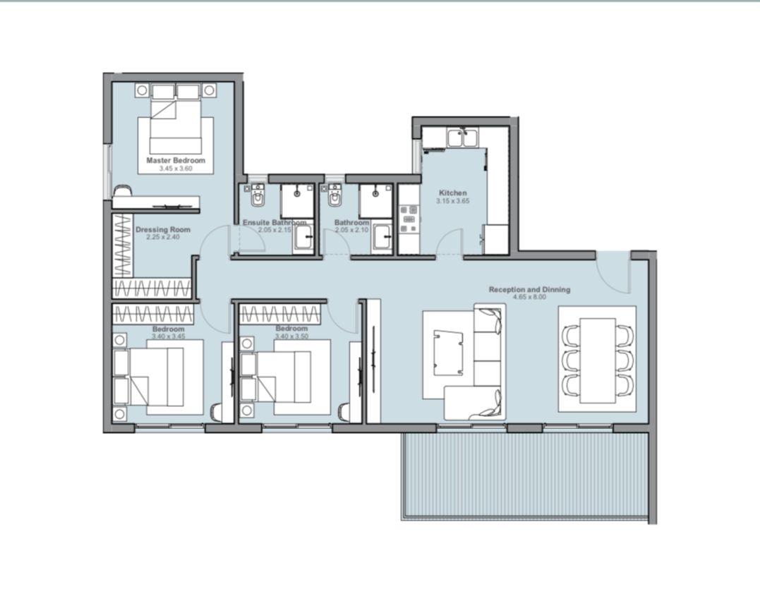 Floor plan for apartment at Ashgar City