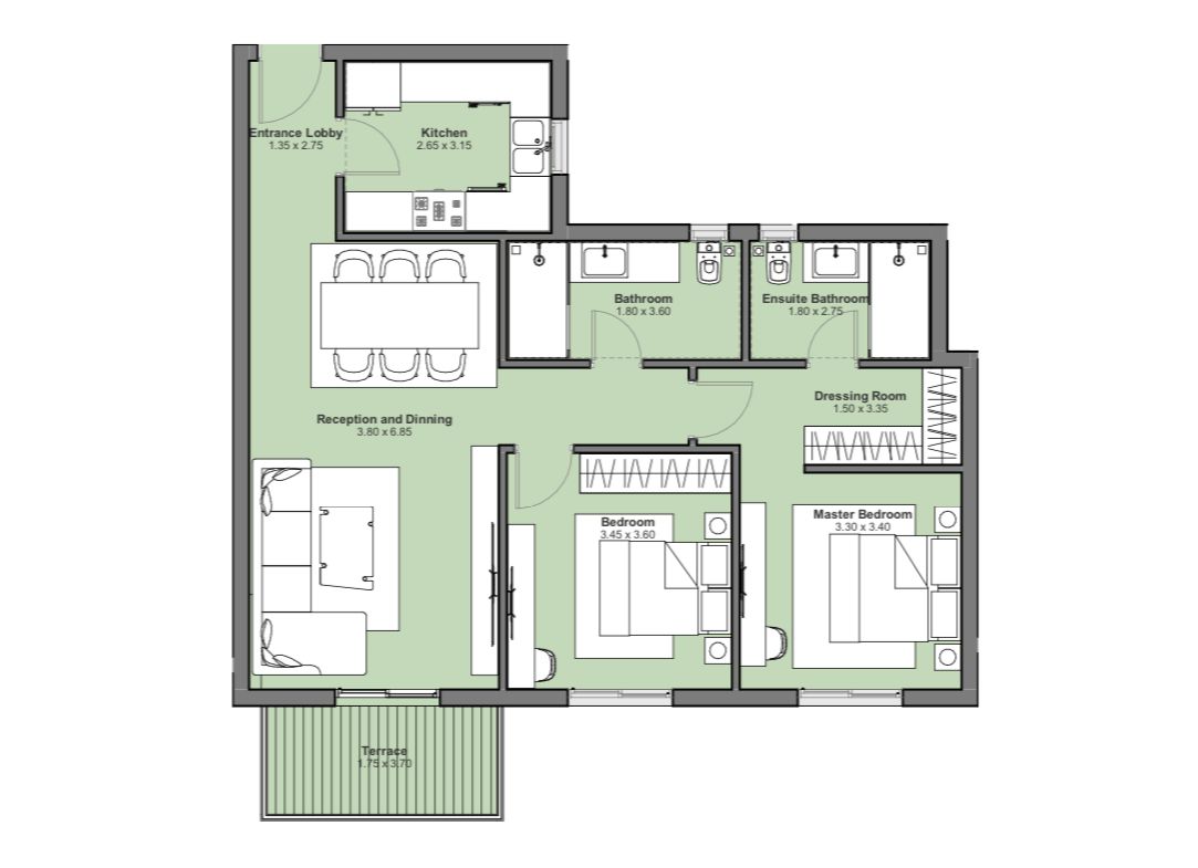 Floor plan for apartment at Ashgar City