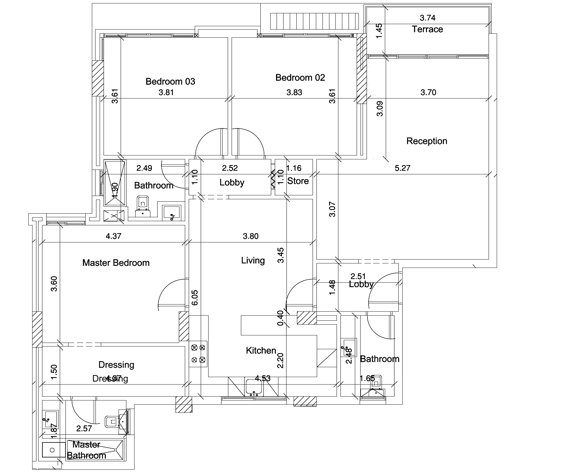 Floor plan for apartment at Scenario