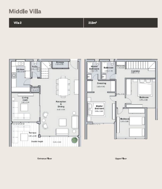 Floor plan for duplex at The Median Residences