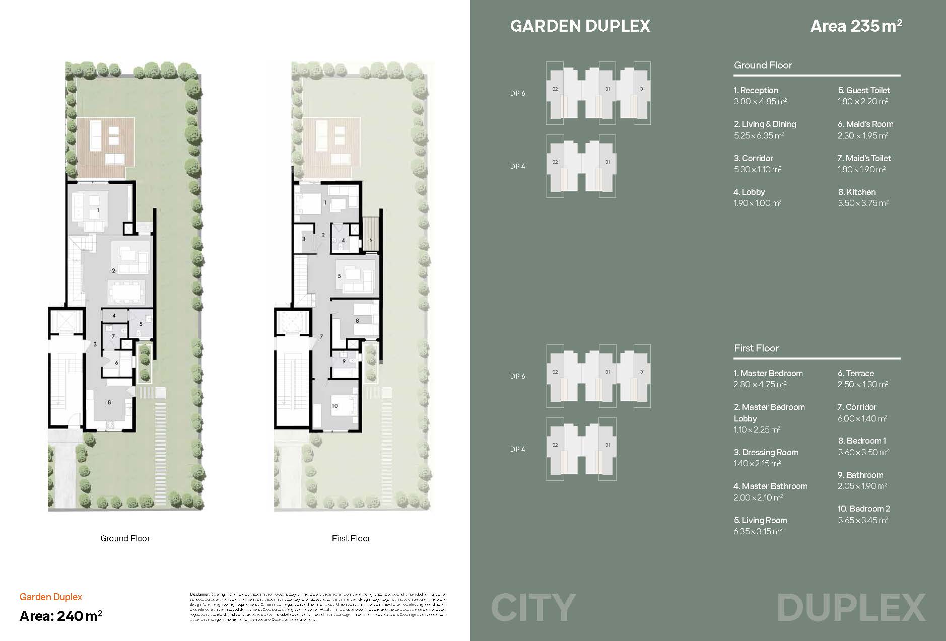 Floor plan for duplex at Ivoire East