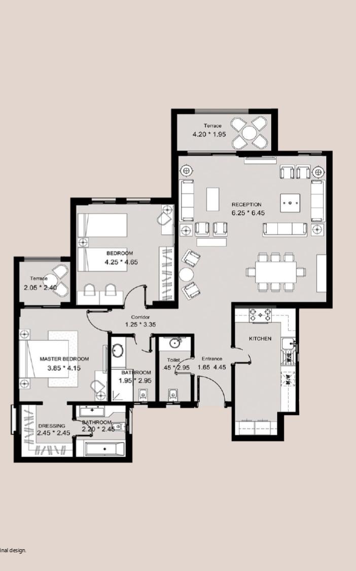 Floor plan for apartment at Ninety Avenue